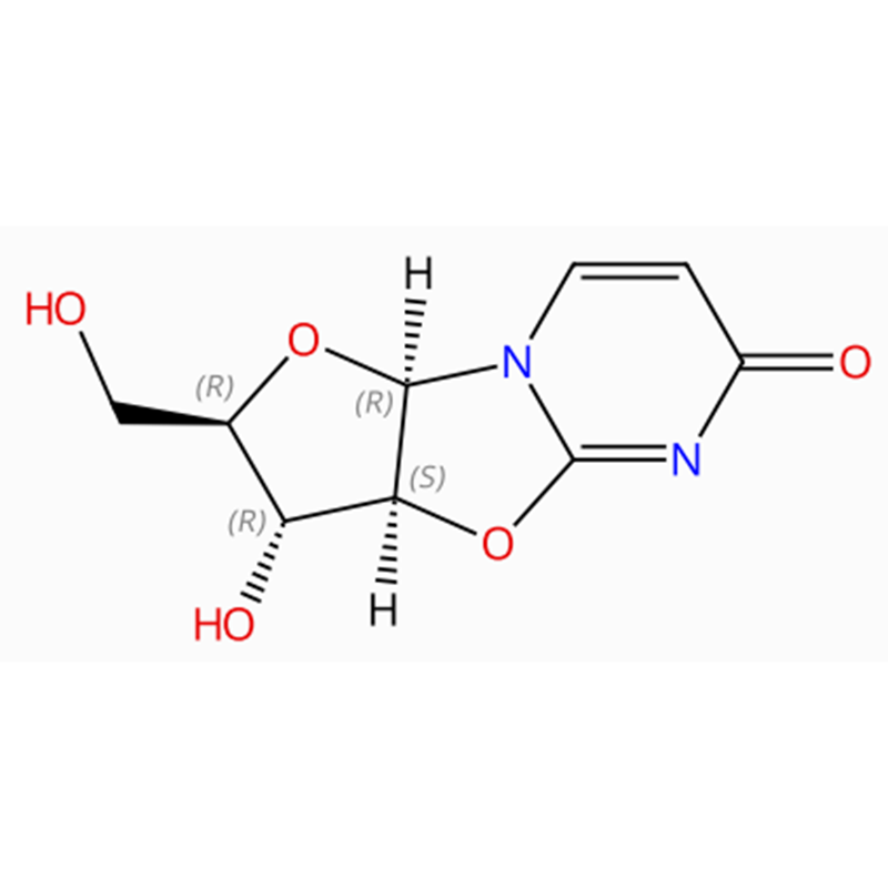 C9H10N2O5 6H-Furo[2',3':4,5]אָקסאַזאָלאָ[3,2-אַ]פּירימידין-6-אָנע, 2,3,3a,9a-טעטראַה-ידראָ-3-כיידראָקסי-2-(הידראָקסימעטהיל)- , (2ר,3 ר,3אַס,9אַר)- (9סי, אַסי)